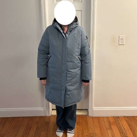 Noize - Vegan Brinley Water Resistant Hooded Insulated Parka Jacket - Blue- XXL - Picture 1 of 7